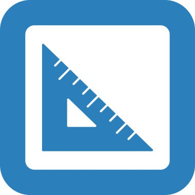 Web Kullanımı için Cetvel Simgesi, Vektör İllüstrasyonu