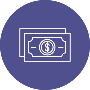 Web Kullanımı için Para Simgesi, Vektör İllüstrasyonu