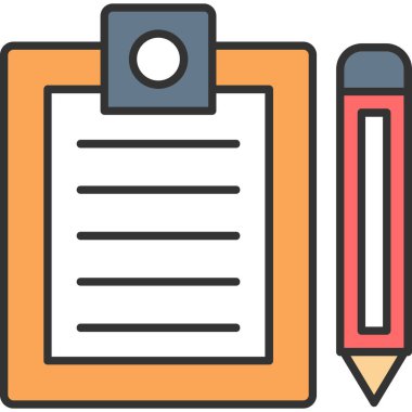 Web Kullanımı için Kontrol Listesi Simgesi, Vektör İllüstrasyonu