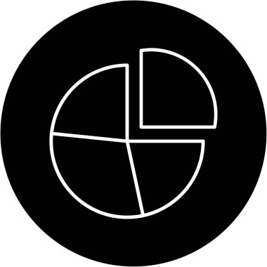 Web Kullanımı için Pasta Çizelgesi Simgesi, Vektör İllüstrasyonu