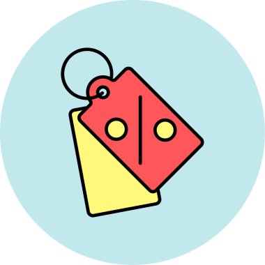 Web kullanımı için İndirim Simgesi, Vektör İllüstrasyonu