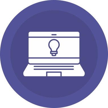 Web Kullanımı için dizüstü bilgisayar simgesi, Vektör İllüstrasyonu