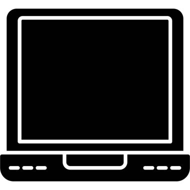 Web Kullanımı için dizüstü bilgisayar simgesi, Vektör İllüstrasyonu