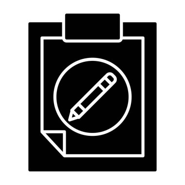 Web Kullanımı için Not Defteri Simgesi, Vektör İllüstrasyonu