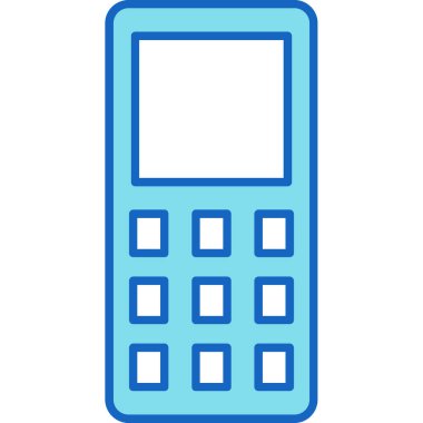 Web kullanımı için Cep Telefonu Simgesi, Vektör İllüstrasyonu