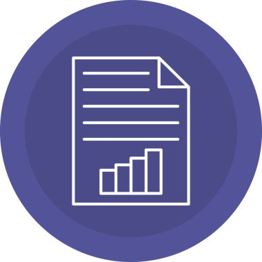 Web Kullanımı için Rapor Simgesi ve Vektör İllüstrasyonu