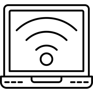 Wifi.svg Simgesi, Web Kullanımı için Vektör İllüstrasyonu