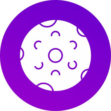 Web Kullanımı için Ay Simgesi, Vektör İllüstrasyonu