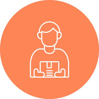 Web Kullanımı için Kurye Simgesi, Vektör İllüstrasyonu