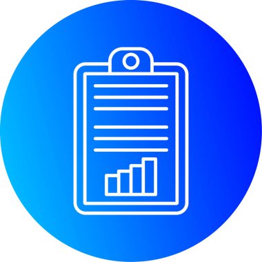 Web Kullanımı için Rapor Simgesi ve Vektör İllüstrasyonu