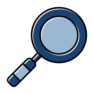 Web Kullanımı için Büyütme Cam Simgesi, Vektör İllüstrasyonu