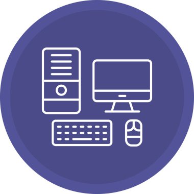 Web Kullanımı için Bilgisayar Simgesi, Vektör İllüstrasyonu
