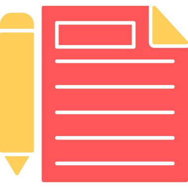 Web Kullanımı için Sözleşme Simgesi ve Vektör İllüstrasyonu