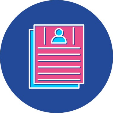 Web Kullanımı için CV Simgesi, Vektör İllüstrasyonu