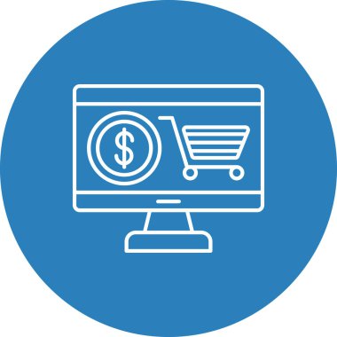 Web Kullanımı için Etrade Simgesi, Vektör İllüstrasyonu