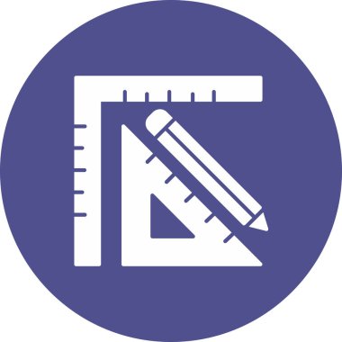 Web Kullanımı için Cetvel Simgesi, Vektör İllüstrasyonu