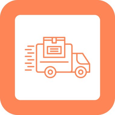 Web kullanımı için Taşıma Aracı Simgesi, Vektör İllüstrasyonu