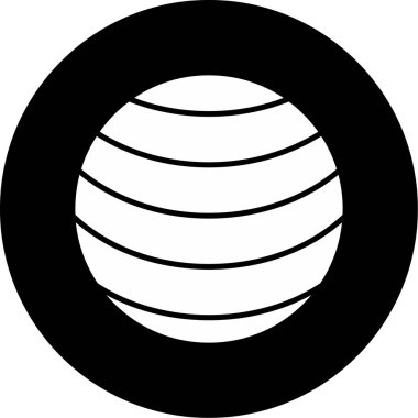 Web Kullanımı için Neptün Simgesi, Vektör İllüstrasyonu