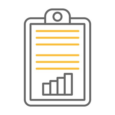 Web Kullanımı için Rapor Simgesi ve Vektör İllüstrasyonu