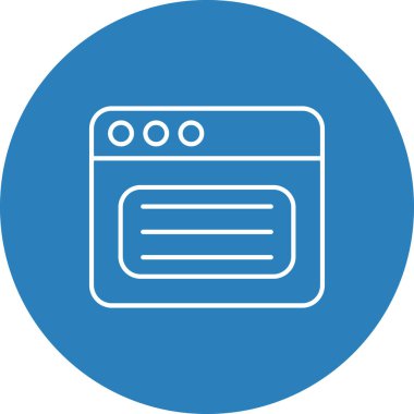 Web Tarayıcı Simgesi, Web Kullanımı için Vektör İllüstrasyonu