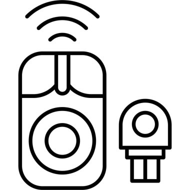 Wireless Mouse.svg Simgesi, Web Kullanımı için Vektör İllüstrasyonu
