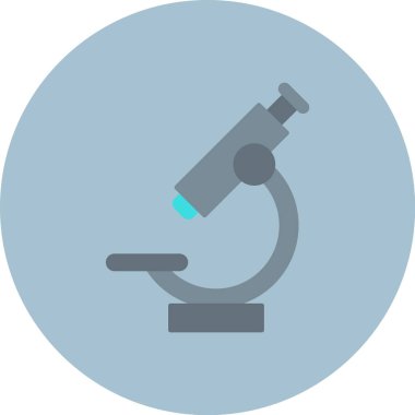 Web Kullanımı için Mikroskop Simgesi, Vektör İllüstrasyonu