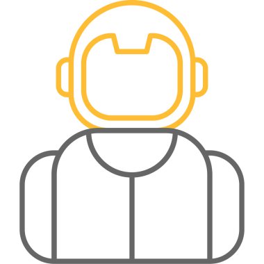 Astronot Simgesi, Web Kullanımı için Vektör İllüstrasyonu