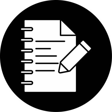 Web Kullanımı için Not Defteri Simgesi, Vektör İllüstrasyonu