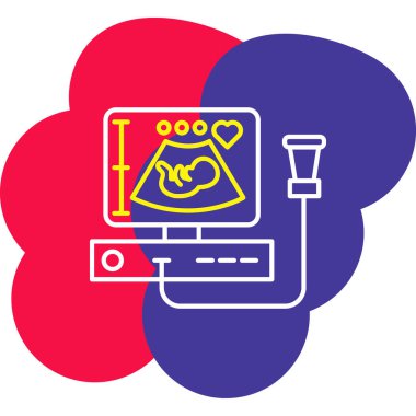 Web kullanımı için Ultrason Simgesi, Vektör İllüstrasyonu