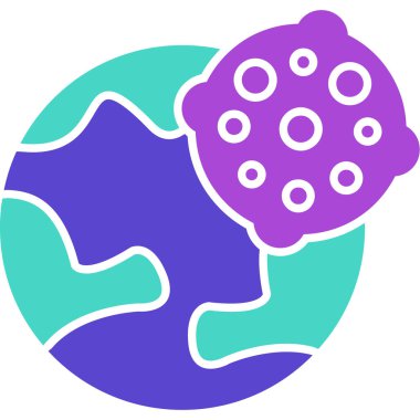 Web Kullanımı için Asteroid Simgesi, Vektör İllüstrasyonu