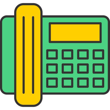 Web Kullanımı için Telefon Simgesi, Vektör İllüstrasyonu