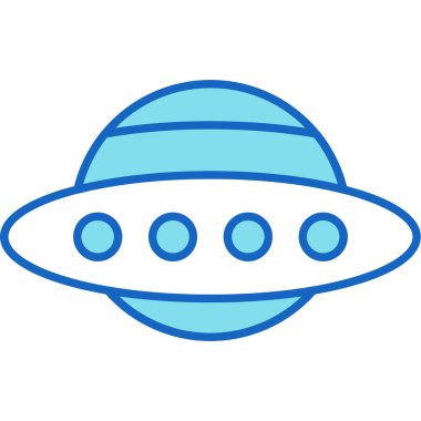 Web Kullanımı için Ufo Simgesi, Vektör İllüstrasyonu