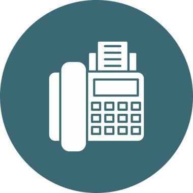 Web kullanımı için faks Simgesi, Vektör İllüstrasyonu