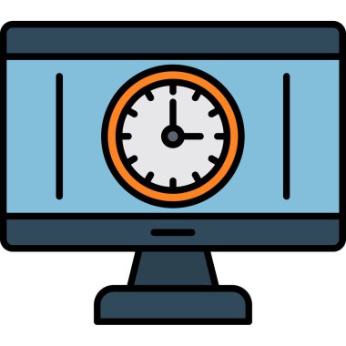 Web Kullanımı için zaman Simgesi, Vektör İllüstrasyonu