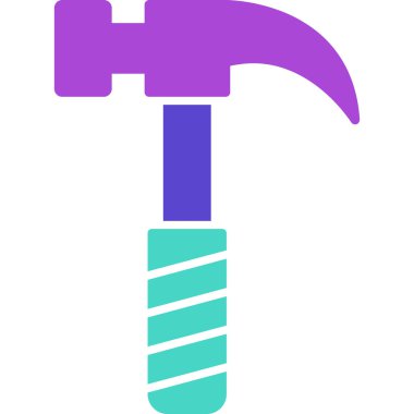 Çekiç Simgesi, Web Kullanımı için Vektör İllüstrasyonu