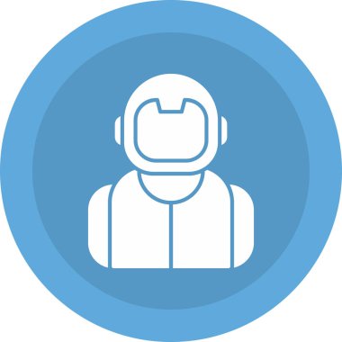 Astronot Simgesi, Web Kullanımı için Vektör İllüstrasyonu