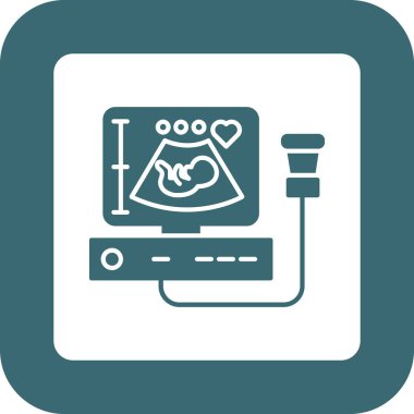 Web kullanımı için Ultrason Simgesi, Vektör İllüstrasyonu