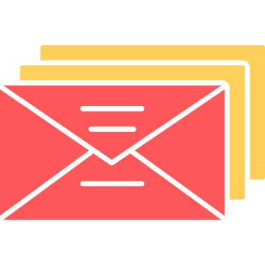 Web Kullanımı için E- posta Simgesi, Vektör İllüstrasyonu