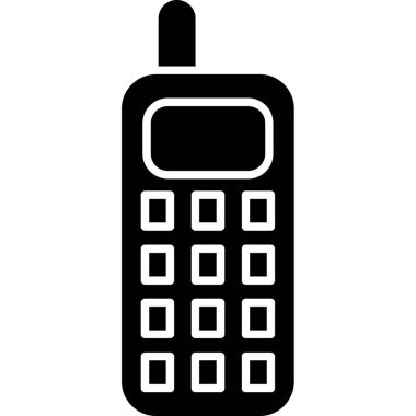 Web kullanımı için Cep Telefonu Simgesi, Vektör İllüstrasyonu