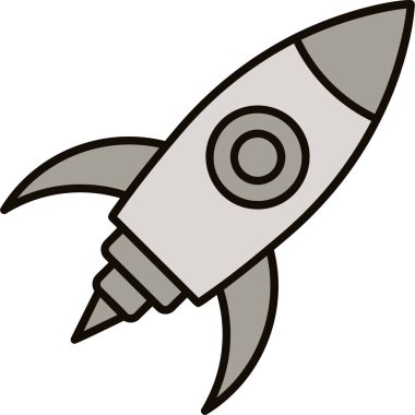 Uzay Roketi Simgesi, Web Kullanımı için Vektör Resimleri
