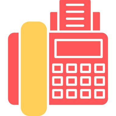 Web kullanımı için faks Simgesi, Vektör İllüstrasyonu