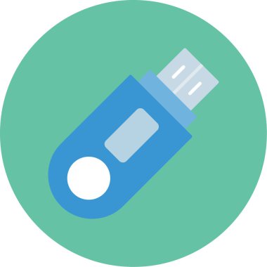 Web kullanımı için Flash Disk Simgesi, Vektör İllüstrasyonu