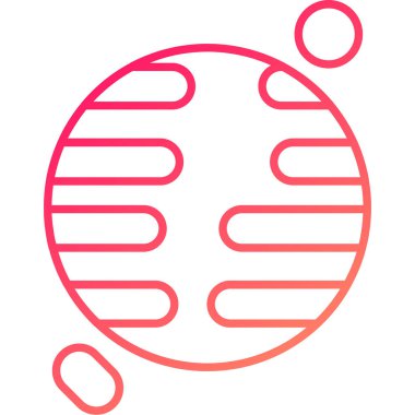 Web Kullanımı için Uranüs Simgesi, Vektör İllüstrasyonu