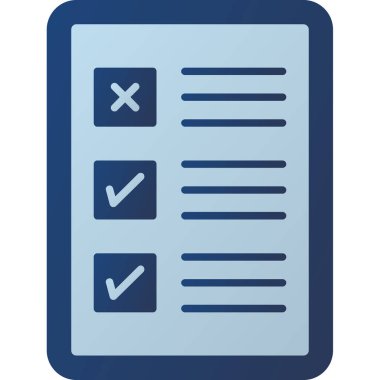 Web Kullanımı için Kontrol Listesi Simgesi, Vektör İllüstrasyonu