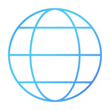 Web Kullanımı için dünya Simgesi, Vektör İllüstrasyonu