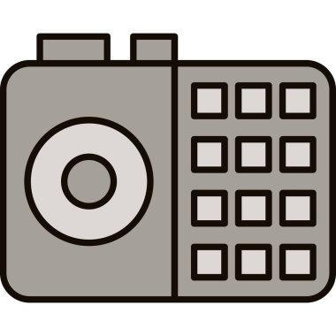 Web Kullanımı için Eski Telefon Sözcüsü Simgesi, Vektör İllüstrasyonu