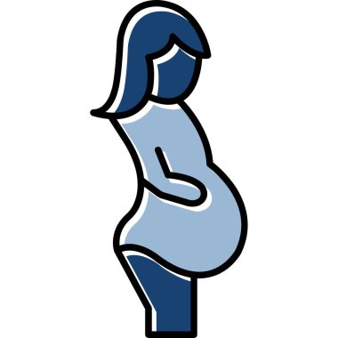 Web Kullanımı için Hamilelik Simgesi, Vektör İllüstrasyonu