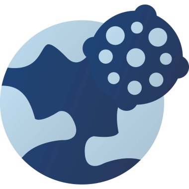 Web Kullanımı için Asteroid Simgesi, Vektör İllüstrasyonu