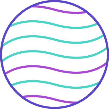 Web Kullanımı için Gezegen Simgesi, Vektör İllüstrasyonu