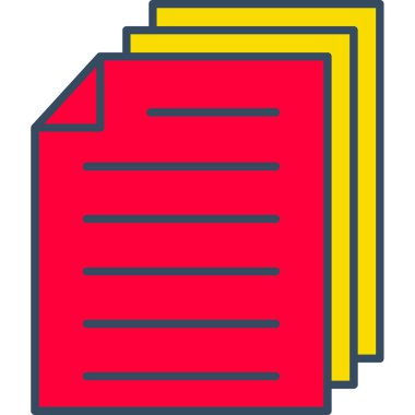 Web Kullanımı için Belge Simgesi, Vektör İllüstrasyonu